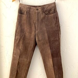 Vintage Charlotte Ford suede pants Hong Kong size 10 more like US 4